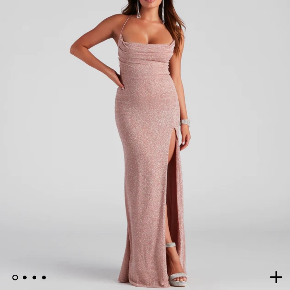 Windsor Lorelai Formal Glitter Long Dress Large Brand New with Tags